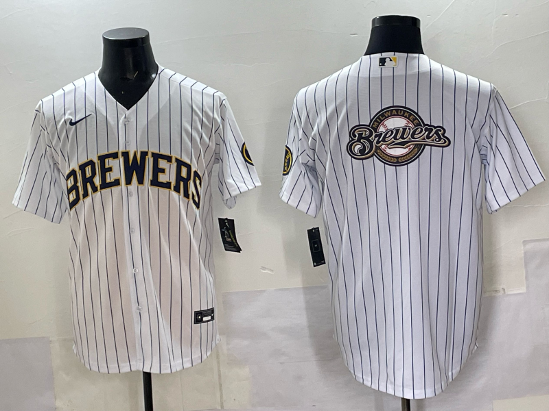 Men Milwaukee Brewers Blank white Nike MLB 2025 Jersey 004